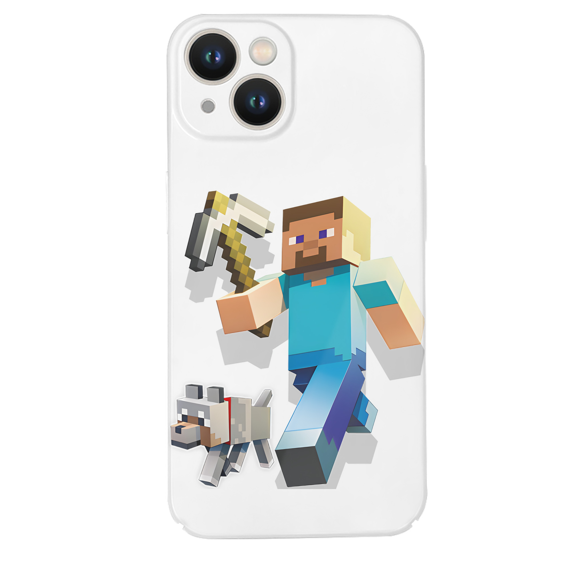 （画像用） マインクラフト ブロックの世界 Minecraft MC Block world 【iPhone 14シリーズ対応】ハードケース